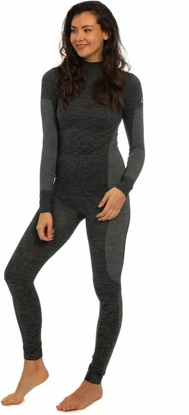Beste Verkoop ⌛ HEAT KEEPER Heatkeeper Thermoset Dames Premium Techno - Thermoshirt Met Lange Mouwen En Legging - Zwart Melange - TOGwaarde 2.8 - Thermisch Isolerend ???? Shirt En Legging - Maat M ???? 7 Beste Verkoop ⌛ HEAT KEEPER Heatkeeper Thermoset Dames Premium Techno - Thermoshirt Met Lange Mouwen En Legging - Zwart Melange - TOGwaarde 2.8 - Thermisch Isolerend ???? Shirt En Legging - Maat M ???? - Afbeelding 5