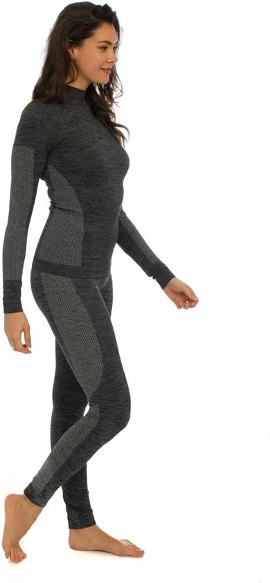 Beste Verkoop ⌛ HEAT KEEPER Heatkeeper Thermoset Dames Premium Techno - Thermoshirt Met Lange Mouwen En Legging - Zwart Melange - TOGwaarde 2.8 - Thermisch Isolerend ???? Shirt En Legging - Maat M ???? 6 Beste Verkoop ⌛ HEAT KEEPER Heatkeeper Thermoset Dames Premium Techno - Thermoshirt Met Lange Mouwen En Legging - Zwart Melange - TOGwaarde 2.8 - Thermisch Isolerend ???? Shirt En Legging - Maat M ???? - Afbeelding 4