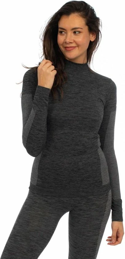 Beste Verkoop ⌛ HEAT KEEPER Heatkeeper Thermoset Dames Premium Techno - Thermoshirt Met Lange Mouwen En Legging - Zwart Melange - TOGwaarde 2.8 - Thermisch Isolerend ???? Shirt En Legging - Maat M ???? 4 Beste Verkoop ⌛ HEAT KEEPER Heatkeeper Thermoset Dames Premium Techno - Thermoshirt Met Lange Mouwen En Legging - Zwart Melange - TOGwaarde 2.8 - Thermisch Isolerend ???? Shirt En Legging - Maat M ???? - Afbeelding 2