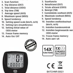 Aanbiedingen ✨ Benson Fietscomputer - Digitaal - 14 Functies - Bedraad - Zwart ⌛ -XXL Nutrition-winkel 452x840 2