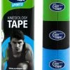 Goedkoop ⭐ Voordeelset CureTape Sports - 3 Rollen: Lime-zwart-blauw (kinesiotape, Kinesiologie Tape, Fysiotape, Sporttape) ????
