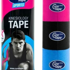 Flash-uitverkoop ✨ Voordeelset CureTape Sports - 3 Rollen: Pink-Black-Blue (kinesiotape, Kinesiologie Tape, Fysiotape, Sporttape) ????