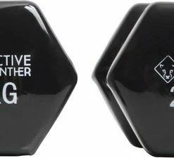 Beste Verkoop ???? Active Panther Dumbbell Set 2 X 2 KG - 4 Kg Totaal - Vinyl - Zwart 2 X 2 KG ???? -XXL Nutrition-winkel 550x225