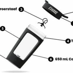 Goedkoop ???? EQURA ESHAKE Eshake Elektrische Shakebeker - Shakebekers - Sportbeker - 650 ML - Zwart - Oplaadbaar - Draadloos - Proteïne Shaker ❤️ 13 Goedkoop ???? EQURA ESHAKE Eshake Elektrische Shakebeker - Shakebekers - Sportbeker - 650 ML - Zwart - Oplaadbaar - Draadloos - Proteïne Shaker ❤️ -XXL Nutrition-winkel 550x263 2