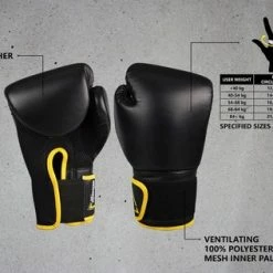 Korting ???? Avento Bokshandschoenen PU - 10 Oz - Zwart/Geel ???? -XXL Nutrition-winkel 550x316 18