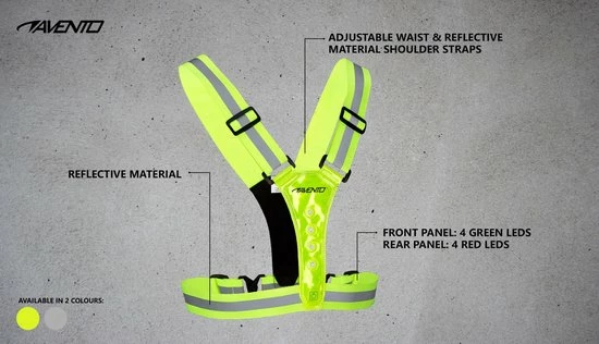 Beste deal ???? Avento Hardloop Veiligheidsvest Reflecterend Met LEDs - Met Batterij - Zwart ⭐ 5 Beste deal ???? Avento Hardloop Veiligheidsvest Reflecterend Met LEDs - Met Batterij - Zwart ⭐ - Afbeelding 3