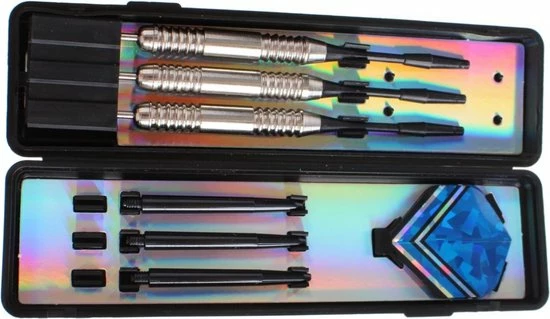 Nieuw ???? Masterdarts 3 Dartpijlen - 24 Grams - Zwart/Blauw - Complete Set ???? 5 Nieuw ???? Masterdarts 3 Dartpijlen - 24 Grams - Zwart/Blauw - Complete Set ???? - Afbeelding 3