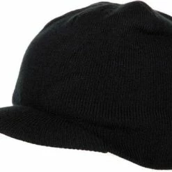 Goedkoop ???? Result Gebreide Muts Met Klep Zwart ????