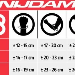 Beste deal ❤️ Nijdam Beschermset Junior - Vulcano - Zwart/Grijs/Rood - S ???? -XXL Nutrition-winkel 550x363 5