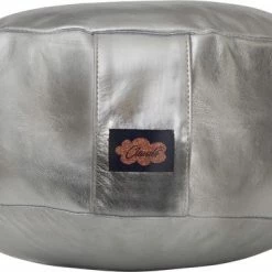 Hete verkoop ???? CLAUDS - Leren Meditatiekussen - Zilver ????