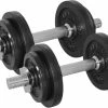 Beste deal ???? Tunturi Gewichten Gietijzer Totaal 20kg - Halterset Met Schroefsluiting - Dumbbell Set - 2 Halterstangen - 30mm - Incl. Gratis Fitness App ???? -XXL Nutrition-winkel 550x391 3