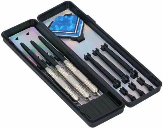 Nieuw ???? Masterdarts 3 Dartpijlen - 24 Grams - Zwart/Blauw - Complete Set ???? 4 Nieuw ???? Masterdarts 3 Dartpijlen - 24 Grams - Zwart/Blauw - Complete Set ???? - Afbeelding 2