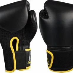 Korting ???? Avento Bokshandschoenen PU - 10 Oz - Zwart/Geel ???? -XXL Nutrition-winkel 550x443 3