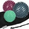 Flash-uitverkoop ???? Navaris Massagebal Egel 3 Stuks - Ronde Massagebal Voor Hand, Voet En Rug - Verschillende Formaten - Fitnessbal Met Diameter 6/7/8 Cm - Medium En Hard ????