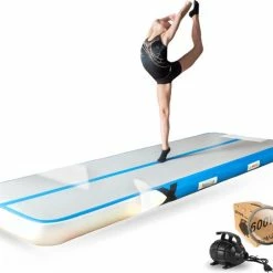 Beste deal ???? YouAreAir Turnmat — AirTrack Pro 4.0 | 3 Meter — 15cm Dik | Gymnastiek | Waterproof | Incl. 600W Sterke YouAre Miniblower — Gym Fitness Mat Met Elektrische Lucht-pomp ????