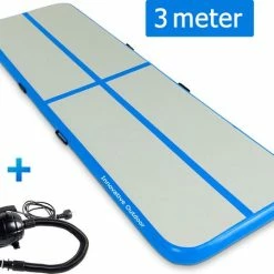 Gloednieuw ⭐ Innovative Outdoor AirTrack Pro - Turnmat | 3 Meter | Gymnastiek | Fitness Mat | Waterproof | Opblaasbaar | INCL. 600W Elektrische Pomp ????