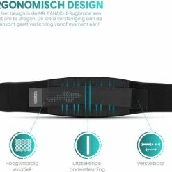 Begroting ✔️ MR. PANACHE Premium Rugbrace Onderrug - XXL - Met Extra Lumbale Ondersteuning - Rug Corrector - Houding Correctie - Rugband - Onderrug Brace - Rugsteun ???? -XXL Nutrition-winkel 550x455 4
