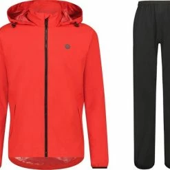 Nieuw ⭐ AGU GO Regenpak Essential Unisex - Rood - M - Dames & Heren - Waterdicht & Ademend ✔️