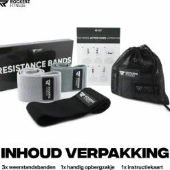 Kopen ???? Weerstandsbanden - Booty Band - Resistance Band - Fitness Elastiek Zwart - 3 Stuks Met Opbergzakje Van Rockerz Fitness® ???? -XXL Nutrition-winkel 550x493 7