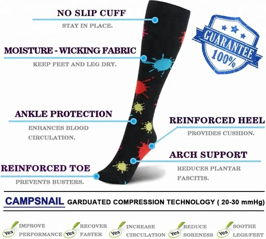 Promo ???? Urbankr8® Compressiesokken 3 Paar - Compressiekousen - GrandSock - Leuke Print - Hartjes - Gestipt - Maat S - M ???? 4 Promo ???? Urbankr8® Compressiesokken 3 Paar - Compressiekousen - GrandSock - Leuke Print - Hartjes - Gestipt - Maat S - M ???? - Afbeelding 2