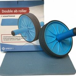 Beste Verkoop ???? Specifit Double Ab Roller - Ab Wheel - Dubbel Trainingswiel - Buikspierwiel - Buikspiertrainer Inclusief Kniemat ???? -XXL Nutrition-winkel 550x503 3