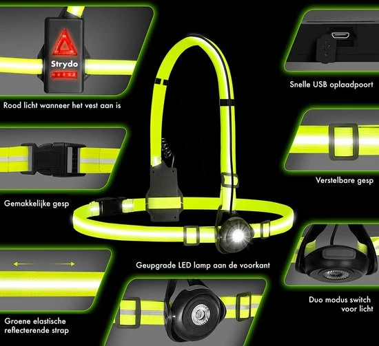 Hete verkoop ???? Strydo Reflecterend Hardloopvest - Hardloopvest USB Oplaadbaar - Hardloopvest Met Verlichting - Trailvest - LED Verlichting - Veiligheidsvest - Hardloopvest Met Reflecterend LED Licht - Reflectievest - Waterdicht Loopvest - Batterij USB Oplader ❤️ 4 Hete verkoop ???? Strydo Reflecterend Hardloopvest - Hardloopvest USB Oplaadbaar - Hardloopvest Met Verlichting - Trailvest - LED Verlichting - Veiligheidsvest - Hardloopvest Met Reflecterend LED Licht - Reflectievest - Waterdicht Loopvest - Batterij USB Oplader ❤️ - Afbeelding 2