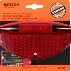 Korting ???? Benson LED Fietsachterlicht - Staartreflector Incl Batterij ???? -XXL Nutrition-winkel 550x506