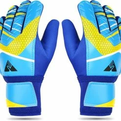 Begroting ???? Merkloos Keepershandschoenen Voor Kinderen | Goal Keeper Voetbalhandschoenen Met Extra Sterke Grip | Maat 8 | Blauw ????