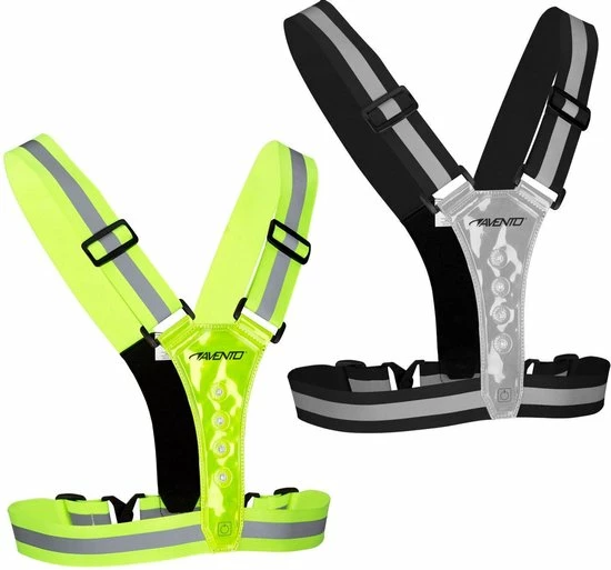 Beste deal ???? Avento Hardloop Veiligheidsvest Reflecterend Met LEDs - Met Batterij - Zwart ⭐ 4 Beste deal ???? Avento Hardloop Veiligheidsvest Reflecterend Met LEDs - Met Batterij - Zwart ⭐ - Afbeelding 2