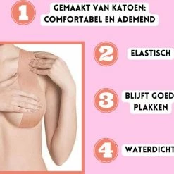 Top 10 ???? Boob Tape - Inclusief 2 Nipple Covers/Tepelstickers - Borst Tape - Bra Tape - Boob Lift Tape - Beige - 5 Meter Lang - 5 CM Breed - Plak BH ???? -XXL Nutrition-winkel 550x515 6