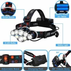 Aanbiedingen ???? Beyond Expectations Ultrakrachtige Militaire Hoofdlamp 18000 Lumen - Met 8 LED Koplampen - 800 Meter Bereik ???? -XXL Nutrition-winkel 550x517 1