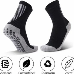 Beste recensies van ???? THRR Voetbal Gripsokken- Gripsocks- Anti-gripsokken- Zwarte Gripsokken- {maat 39-46}- One Size - Polyester- Voetbalsokken- Tennis- Tennissokken- Prestatieverhogend- Handbal- Padel-padelsokken-fitness- Fitnessokken- Anti Blaren - ????