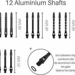 Uitgang ???? NAPI Darts - 6 Dartpijlen - 45 Delig - 2 Sets Dartspijlen 23 En 24 Gram - Premium Brass Pijlen - Hoge Kwaliteit Steeltip - Inclusief Flights & Giftbox ✨ -XXL Nutrition-winkel 550x521 11
