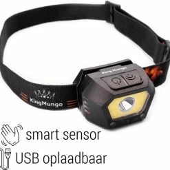 Kopen ???? Hoofdlamp LED Oplaadbaar Zwart - Bewegingssensor - 300 Lumen - King Mungo KMHL033 ???? -XXL Nutrition-winkel 550x522 1
