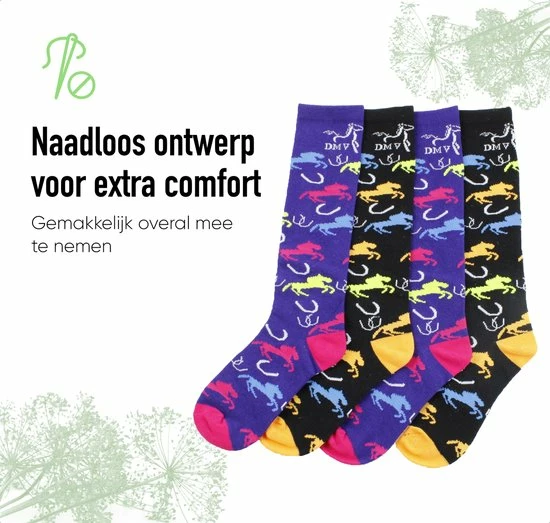 Aanbiedingen ???? Dmv Paardrijsokken Dames Zonder Naad - Maat 35-38 – Naadloze Ruitersokken Met Paardenprint - Ruitersport Kleding - Katoen - Paars ???? 9 Aanbiedingen ???? Dmv Paardrijsokken Dames Zonder Naad - Maat 35-38 – Naadloze Ruitersokken Met Paardenprint - Ruitersport Kleding - Katoen - Paars ???? - Afbeelding 7