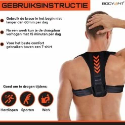 Beste Pirce ???? Body2fit MEDISCHE VERSTELBARE RUG HOUDING CORRECTOR | Correctie Voor Rug, Schouders & Nek | Postuur Corrector | Rug Corrector | Verstelbaar | Unisex ⭐ -XXL Nutrition-winkel 550x528 4