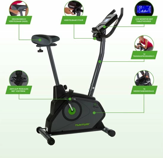 Beste Verkoop ???? Tunturi Cardio Fit E30 Hometrainer - Fitness Fiets Met Ergometer - 12 Trainingsprogramma's - Hartslagfunctie ???? 11 Beste Verkoop ???? Tunturi Cardio Fit E30 Hometrainer - Fitness Fiets Met Ergometer - 12 Trainingsprogramma's - Hartslagfunctie ???? - Afbeelding 9