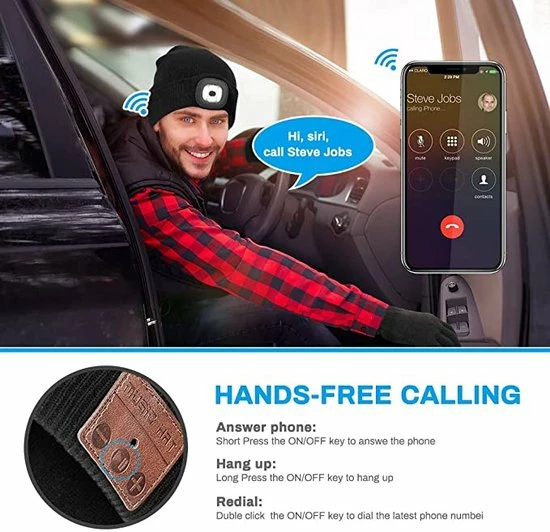 Aanbiedingen ???? Merkloos Draadloze Bluetooth Beanie - Muts Met LED Koplamp - V5.0 Touchscreen Handschoenen - USB Oplaadbare Muziek - Wasbaar - Voor Mannen Vrouwen - Running, Skiën, Wandelen, Camping, Fietsen ???? 9 Aanbiedingen ???? Merkloos Draadloze Bluetooth Beanie - Muts Met LED Koplamp - V5.0 Touchscreen Handschoenen - USB Oplaadbare Muziek - Wasbaar - Voor Mannen Vrouwen - Running, Skiën, Wandelen, Camping, Fietsen ???? - Afbeelding 7