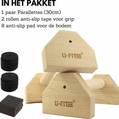 Nieuw ???? U-Fit One U Fit One® Parallettes - 30cm Push Up Bars - Calisthenics - Push Up Grips - Parallettes Hout - Opdruksteunen - Opdruk Steunen - Opdrukken - Dip Bars - Fitness - Crossfit - Ufitone ???? -XXL Nutrition-winkel 550x532 19