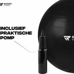 Coupon ???? Rockerz Fitness® - Yoga Bal Inclusief Pomp - Pilates Bal - Fitness Bal - Zwangerschapsbal - Goede Houding Bij Het Thuiswerken - 55 Cm - Kleur: Zwart ???? -XXL Nutrition-winkel 550x533 10