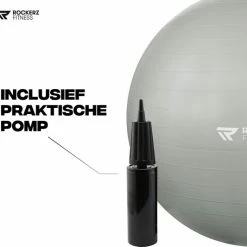 Promo ???? Rockerz Fitness® - Yoga Bal Inclusief Pomp - Pilates Bal - Fitness Bal - Zwangerschapsbal - Goede Houding Bij Het Thuiswerken - 90 Cm - Kleur: Grijs ✨ -XXL Nutrition-winkel 550x533 14