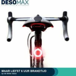 Goedkoopste ???? DesoMax® Fietslicht Achterlicht LED USB Oplaadbaar Helder Rond - Achterlicht Voor Racefiets En MTB – Herkenningslicht ✔️ -XXL Nutrition-winkel 550x534 5