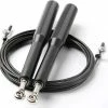 Beste Pirce ???? WODster Professioneel Crossfit & Fitness Springtouw – Jump Rope – Speedrope – Verstelbaar – Zwart ????