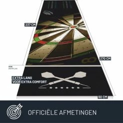 Begroting ???? Studio M Dartmat Price Met Uitwerpmogelijkheden - 60x270cm - Inclusief Oche - Finish Dartmat Aangeprezen Door Professionele Spelers - Cadeautip Voor Kerstmis Of Nieuwjaar ⭐ -XXL Nutrition-winkel 550x535 12