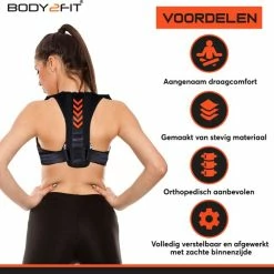 Beste Pirce ???? Body2fit MEDISCHE VERSTELBARE RUG HOUDING CORRECTOR | Correctie Voor Rug, Schouders & Nek | Postuur Corrector | Rug Corrector | Verstelbaar | Unisex ⭐ -XXL Nutrition-winkel 550x538 3
