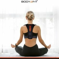 Beste Pirce ???? Body2fit MEDISCHE VERSTELBARE RUG HOUDING CORRECTOR | Correctie Voor Rug, Schouders & Nek | Postuur Corrector | Rug Corrector | Verstelbaar | Unisex ⭐ -XXL Nutrition-winkel 550x539 2