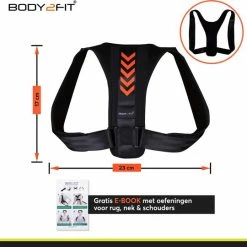 Beste Pirce ???? Body2fit MEDISCHE VERSTELBARE RUG HOUDING CORRECTOR | Correctie Voor Rug, Schouders & Nek | Postuur Corrector | Rug Corrector | Verstelbaar | Unisex ⭐ -XXL Nutrition-winkel 550x540 2