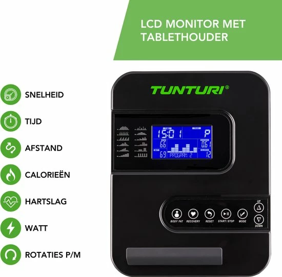 Beste Verkoop ???? Tunturi Cardio Fit E30 Hometrainer - Fitness Fiets Met Ergometer - 12 Trainingsprogramma's - Hartslagfunctie ???? 7 Beste Verkoop ???? Tunturi Cardio Fit E30 Hometrainer - Fitness Fiets Met Ergometer - 12 Trainingsprogramma's - Hartslagfunctie ???? - Afbeelding 5