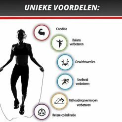 Beste Pirce ???? WODster Professioneel Crossfit & Fitness Springtouw – Jump Rope – Speedrope – Verstelbaar – Zwart ???? -XXL Nutrition-winkel 550x543 14