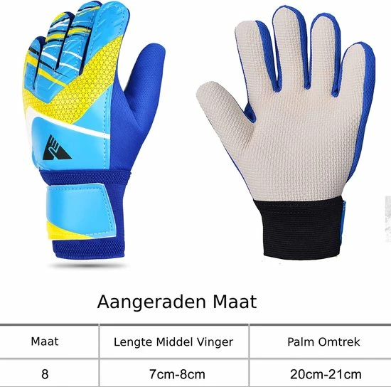 Begroting ???? Merkloos Keepershandschoenen Voor Kinderen | Goal Keeper Voetbalhandschoenen Met Extra Sterke Grip | Maat 8 | Blauw ???? 6 Begroting ???? Merkloos Keepershandschoenen Voor Kinderen | Goal Keeper Voetbalhandschoenen Met Extra Sterke Grip | Maat 8 | Blauw ???? - Afbeelding 4